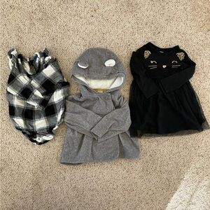 🌟 3 for $12 • Carter’s bundle • onesie dress fleece hoodie